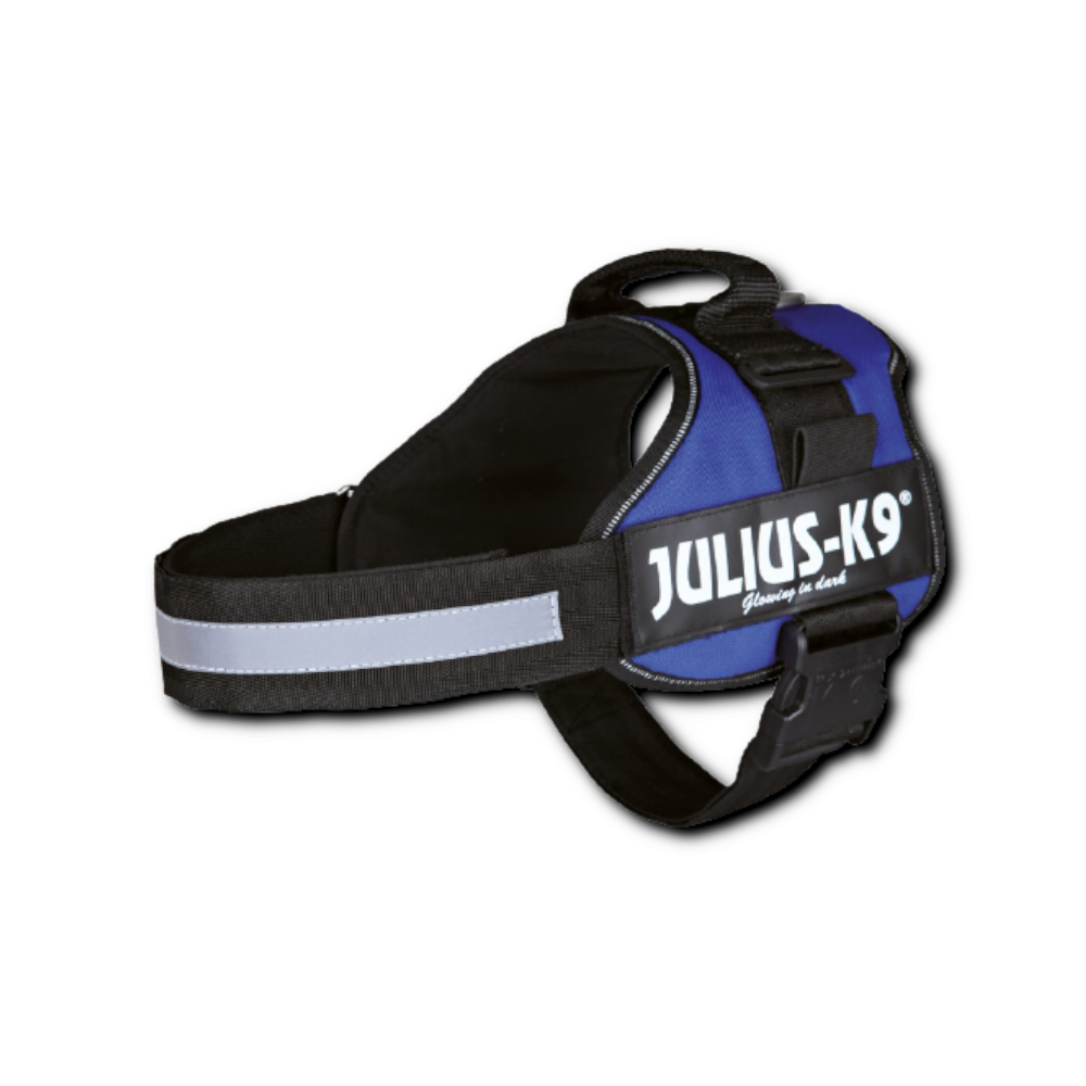Szelki Julius-K9 , rozm. 0/M-L: 58-76 cm,niebieskie