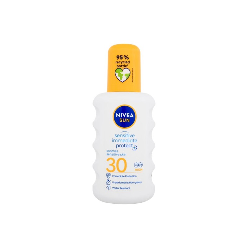 Nivea Sun Sensitive Immediate Protect+ SPF30 Preparat do opalania ciała Wrażliwa i podrażniona cera 200 ml (U) (P2)