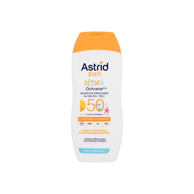 Astrid Sun Kids Face and Body Lotion SPF50 Preparat do opalania ciała Wrażliwa i podrażniona cera 200 ml (K) (P2)