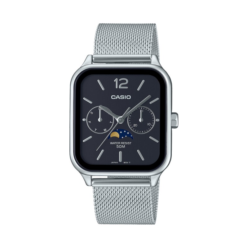CASIO COLLECTION Mod. MOONPHASES - BLACK MESH MTP-M305M-1AVER