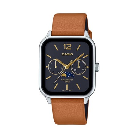 CASIO COLLECTION Mod. MOONPHASES LEATHER - BLACK MTP-M305L-1AVER