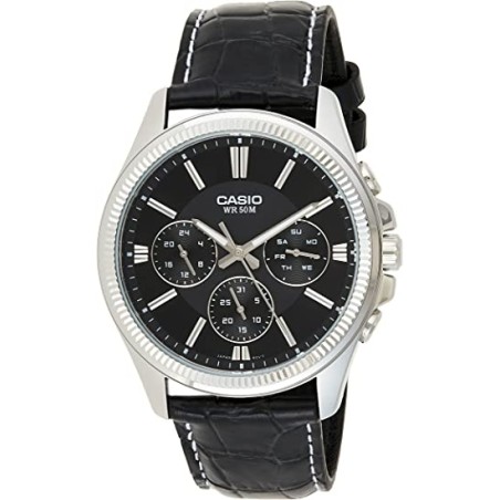 CASIO Mod. DAY DATE MULTIFUNCTION, LEATHER - BLACK MTP-1375L-1AVDF