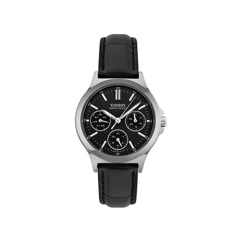 CASIO COLLECTION Mod. LADY MULTIFUNCTION, LEATHER - BLACK LTP-V300L-1AUDF