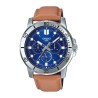 CASIO COLLECTION Mod. DIVER MULTIFUCTION, LEATHER - BLUE MTP-VD300L-2EUDF