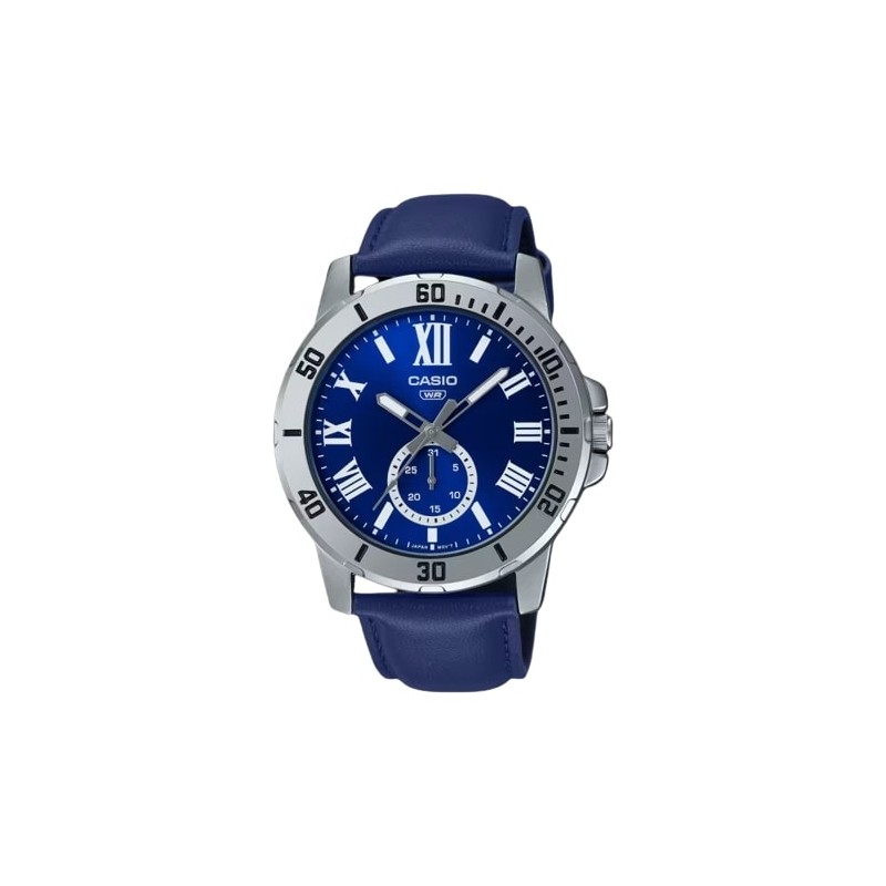 CASIO COLLECTION Mod. DIVER DATE LEATHER - BLUE MTP-VD200L-2BUDF