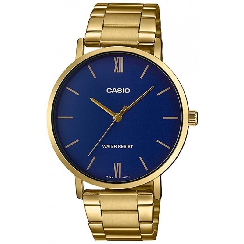 CASIO COLLECTION Mod. MINIMAL GOLD - BLUE MTP-VT01G-2BUDF