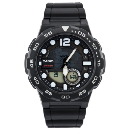 ZEGAREK MĘSKI CASIO AEQ-100W 1AV (zd070a) - WORLD TIME + BOX