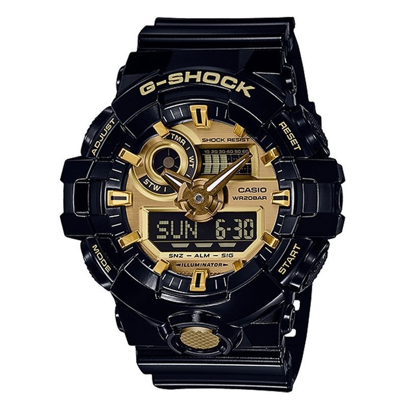 ZEGAREK MĘSKI CASIO G-SHOCK GA-710GB-1AER (zd140b)