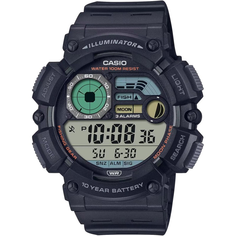 ZEGAREK MĘSKI CASIO Digital Moonphase  WS-1500H-1A + BOX