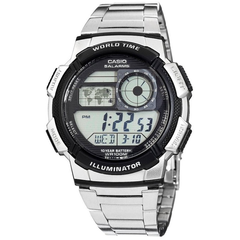 ZEGAREK MĘSKI CASIO AE-1000WD 1A (zd073h) - WORLD TIME + BOX ZEGAREK MĘSKI CASIO AE-1000WD 1A (zd073h) - WORLD TIME + BOX