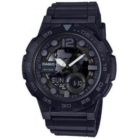 ZEGAREK MĘSKI CASIO AEQ-100W 1BV (zd070b) - WORLD TIME + BOX