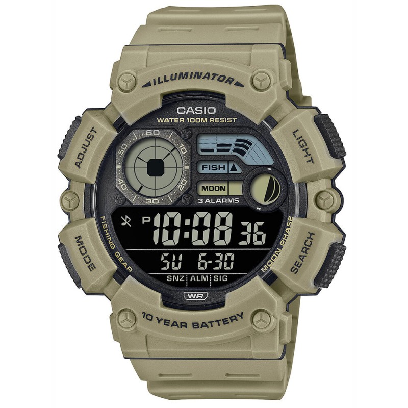 ZEGAREK MĘSKI CASIO Digital Moonphase WS-1500H-5B + BOX ZEGAREK MĘSKI CASIO Digital Moonphase WS-1500H-5B + BOX