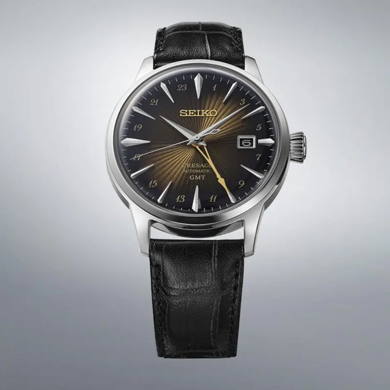 SEIKO PRESAGE  COCKTAIL AUTOMATIC - LEATHER, BRONZE SSK039J1