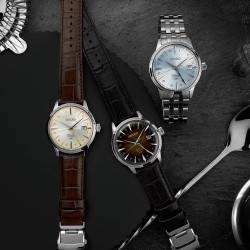 SEIKO PRESAGE COCKTAIL AUTOMATIC - LEATHER, CREAM SSK041J1