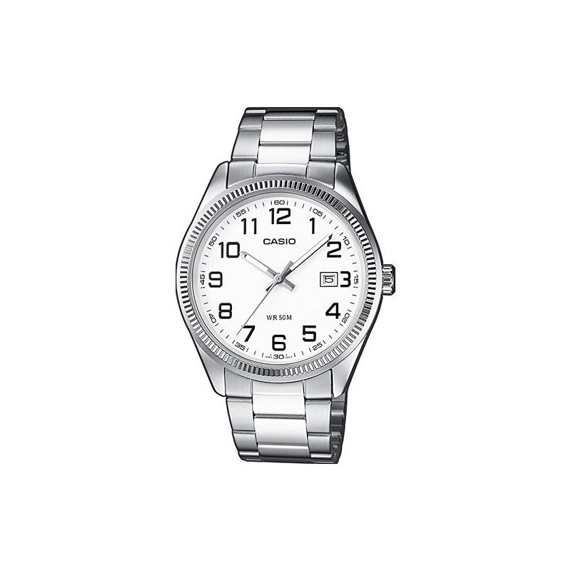CASIO COLLECTION Mod. DATE - WHITE, ARAB NUMBERS MTP-1302PD-7BVEF